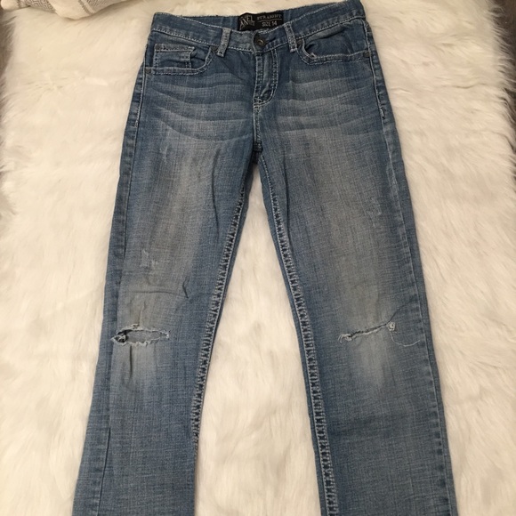 TK Axel Light Washed Straight Distressed Jeans - Picture 1 of 5